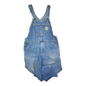 Carhartt Men's 38x27 Denim Overalls *Wear & Flaws